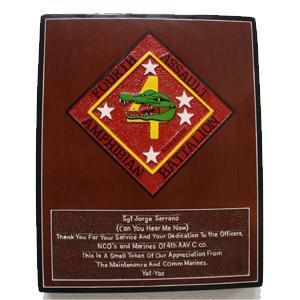 Example of military retirement plaque 